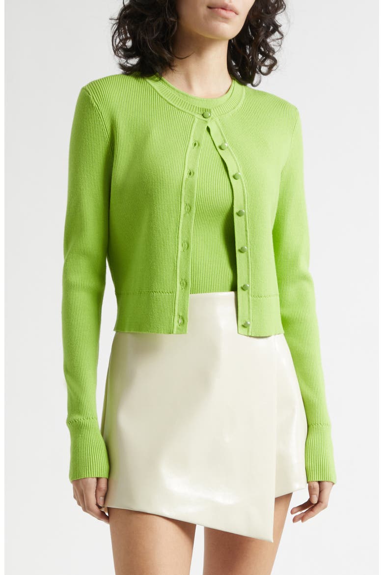 Zoe Crop Cardigan, Main, color, LIME