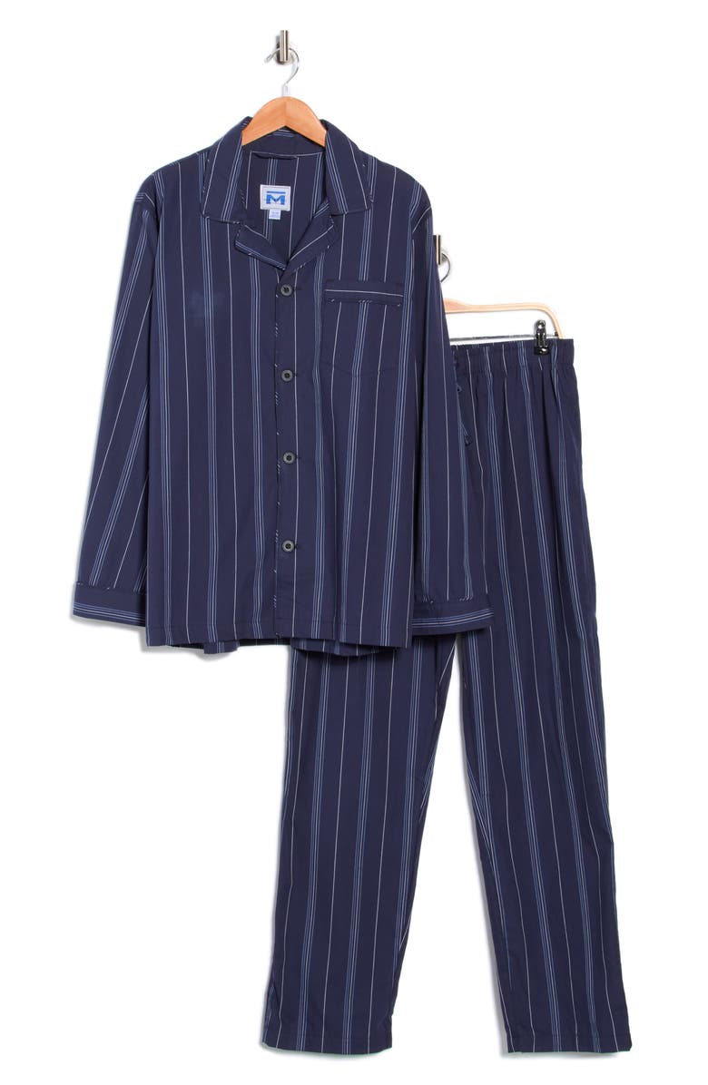 Majestic International Traditional Stripe Cotton Pajamas, Alternate, color, 