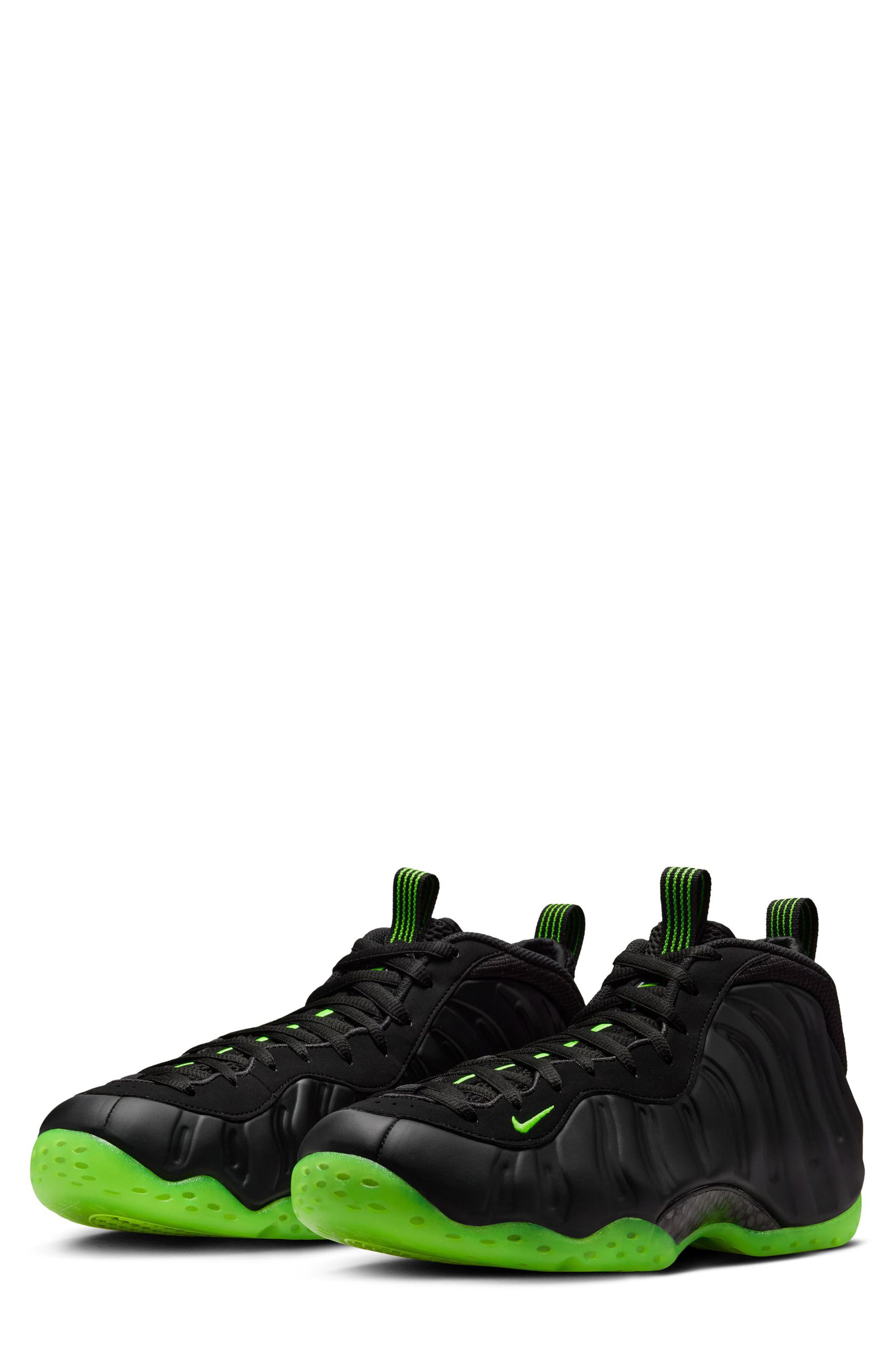 Air Foamposite One Basketball Sneaker, Main, color, 001 BLACK/VOLT
