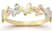 Ember Fine Jewelry Tri Tone Butterfly Ring