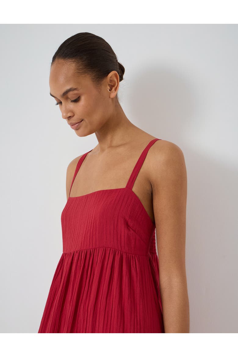 Nami Crinkle Gathered Maxi Dress, Alternate, color, Ruby Red