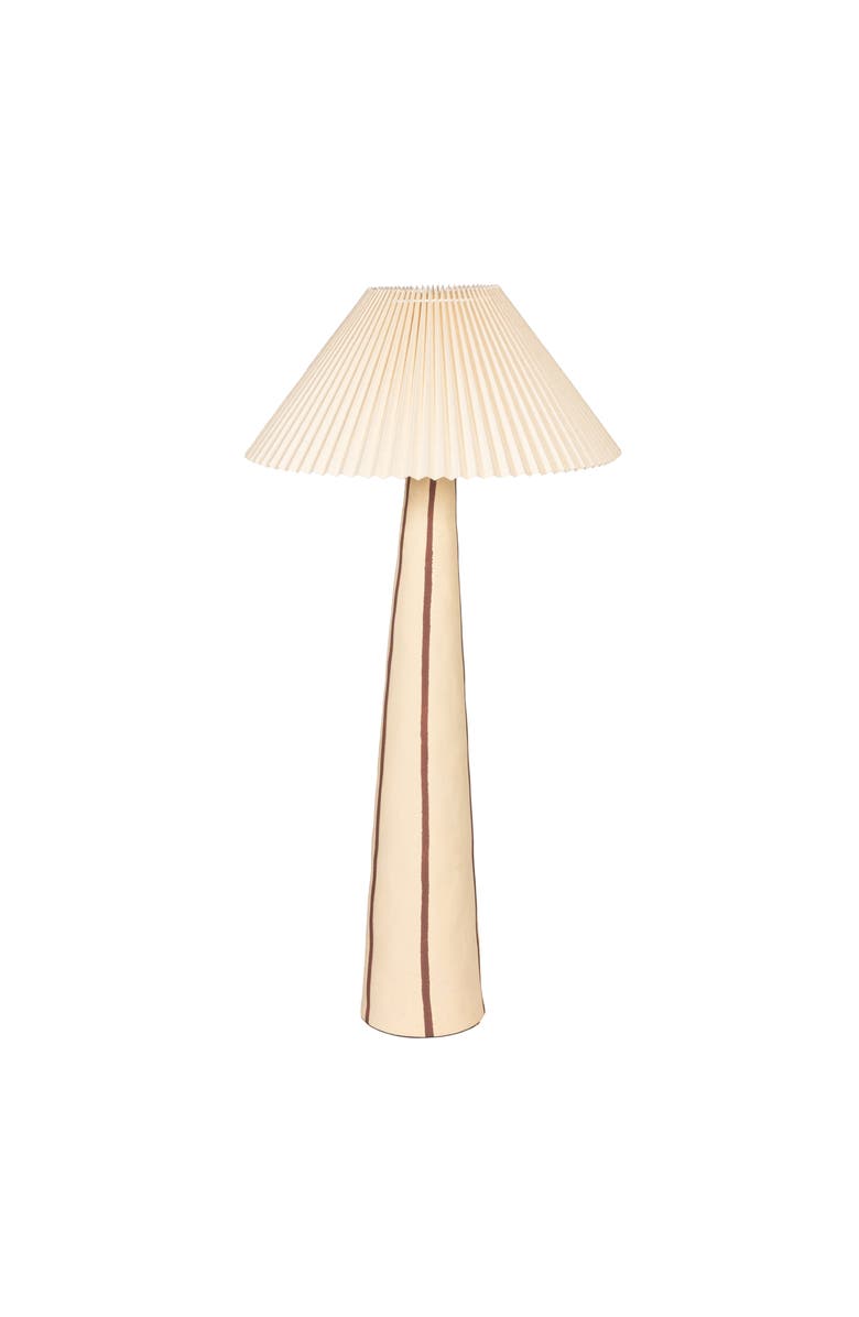 Olive Grove Floor Lamp with Tapered Base and Pleated Shade, Main, color,