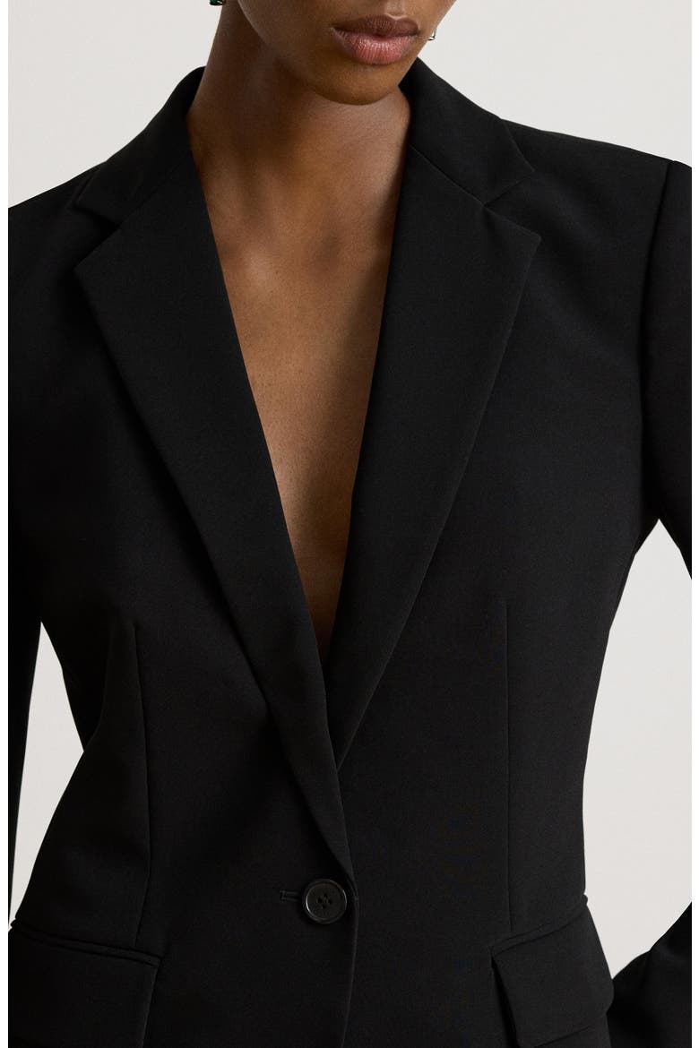 City Crepe Woven Blazer, Alternate, color, BLACK