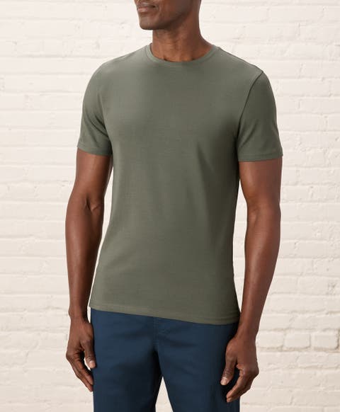 Luxe Essential Slim Fit Crewneck Tee Made With Organic Cotton
