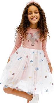 Lola + The Boys Unicorn & Stars Tutu Dress