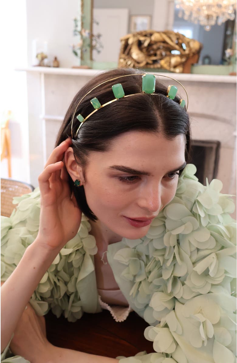 Epona Valley Delphine Headband, Alternate, color, Seaglass / Gold