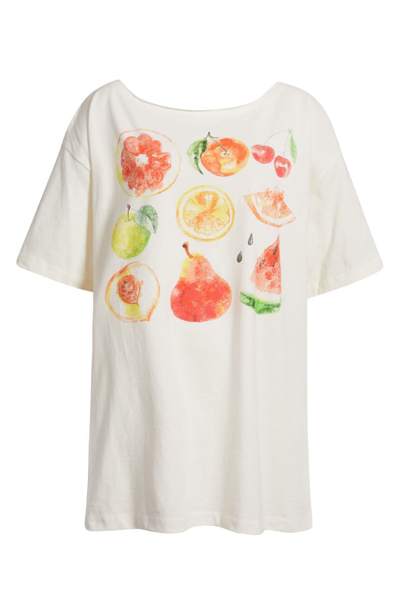 GOLDEN HOUR Fruit Watercolor Graphic T-Shirt, Alternate, color, Marshmallow