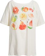 GOLDEN HOUR Fruit Watercolor Graphic T-Shirt
