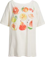 GOLDEN HOUR Fruit Watercolor Graphic T-Shirt