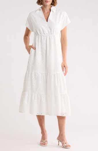 Sam Edelman Eyelet Maxi Shirtdress