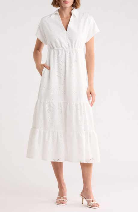 Sam Edelman Eyelet Maxi Shirtdress