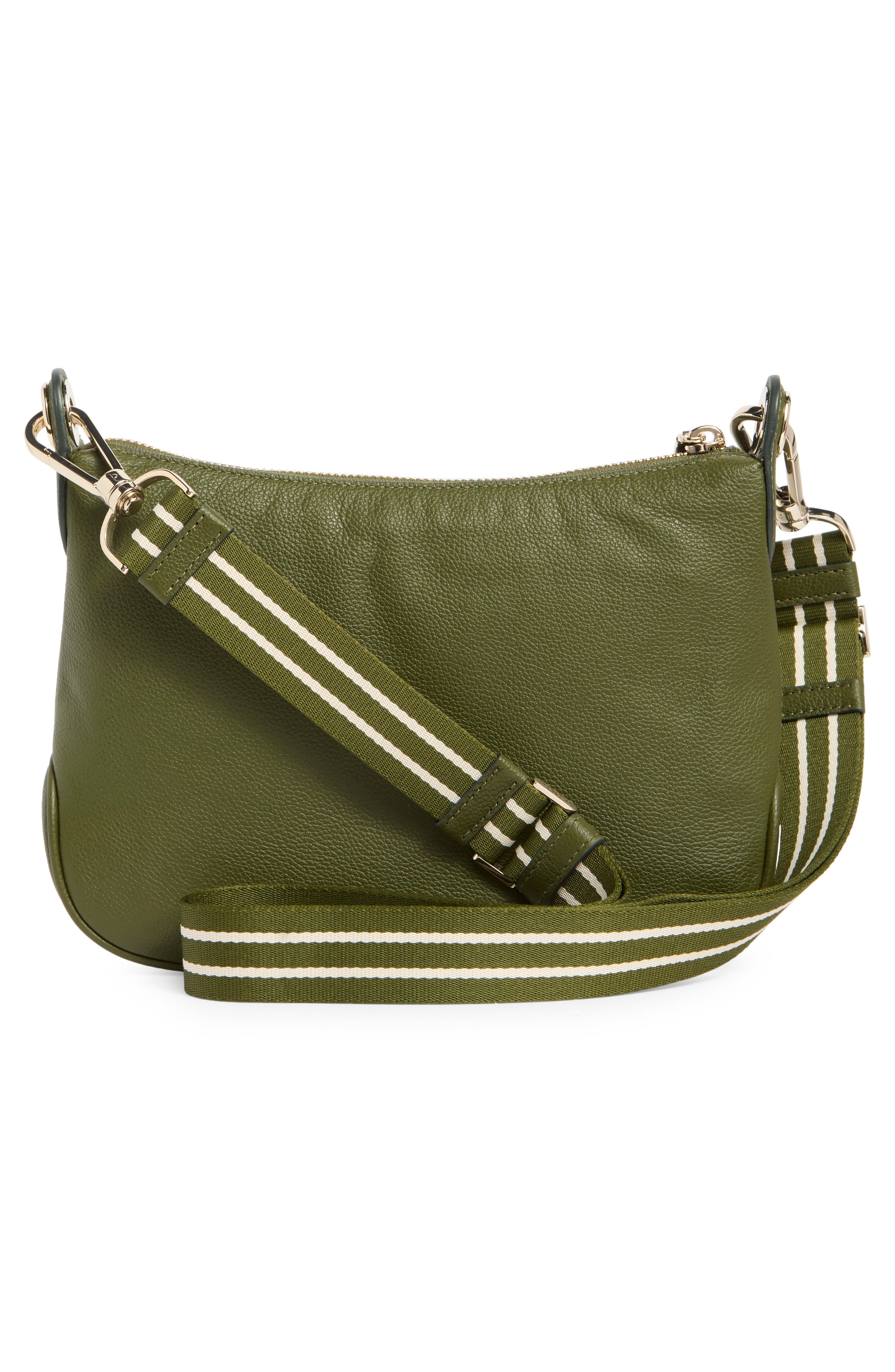 Kate Spade New York pebbled leather crossbody bag, Alternate, color, Enchanted Green