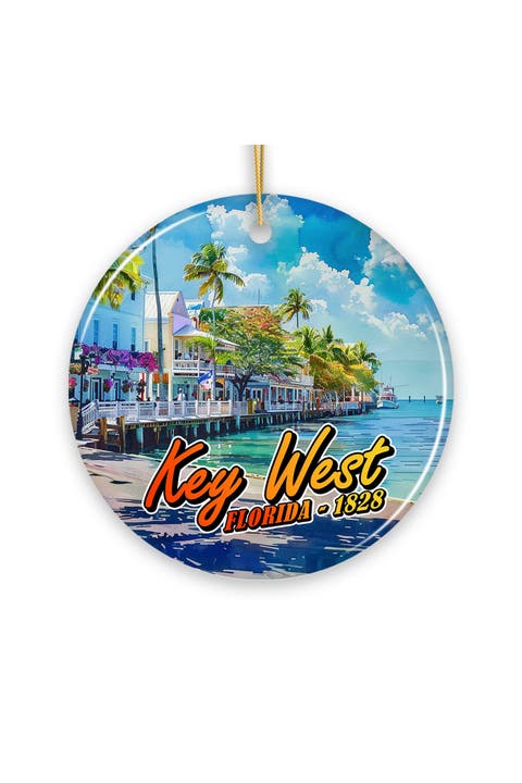 Key West Florida 1828 Waterfront Ornament - Version 1