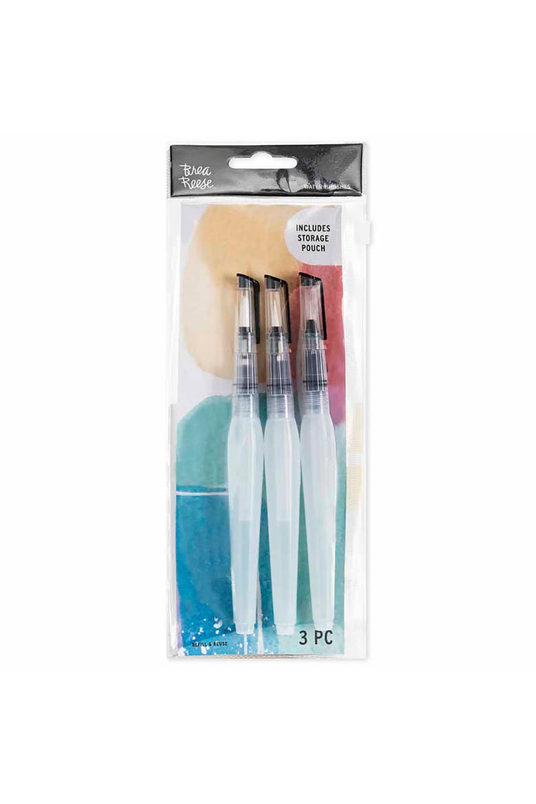 Brush Set Water 3Pc Builtin Water Reservoir, Main, color, Clear