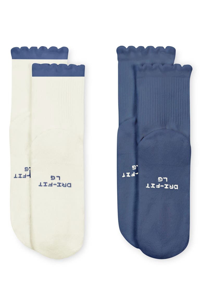 Everyday Elevated Assorted 2-Pack Dri-FIT Cotton Blend Crew Socks, Alternate, color, IVORY MULTI