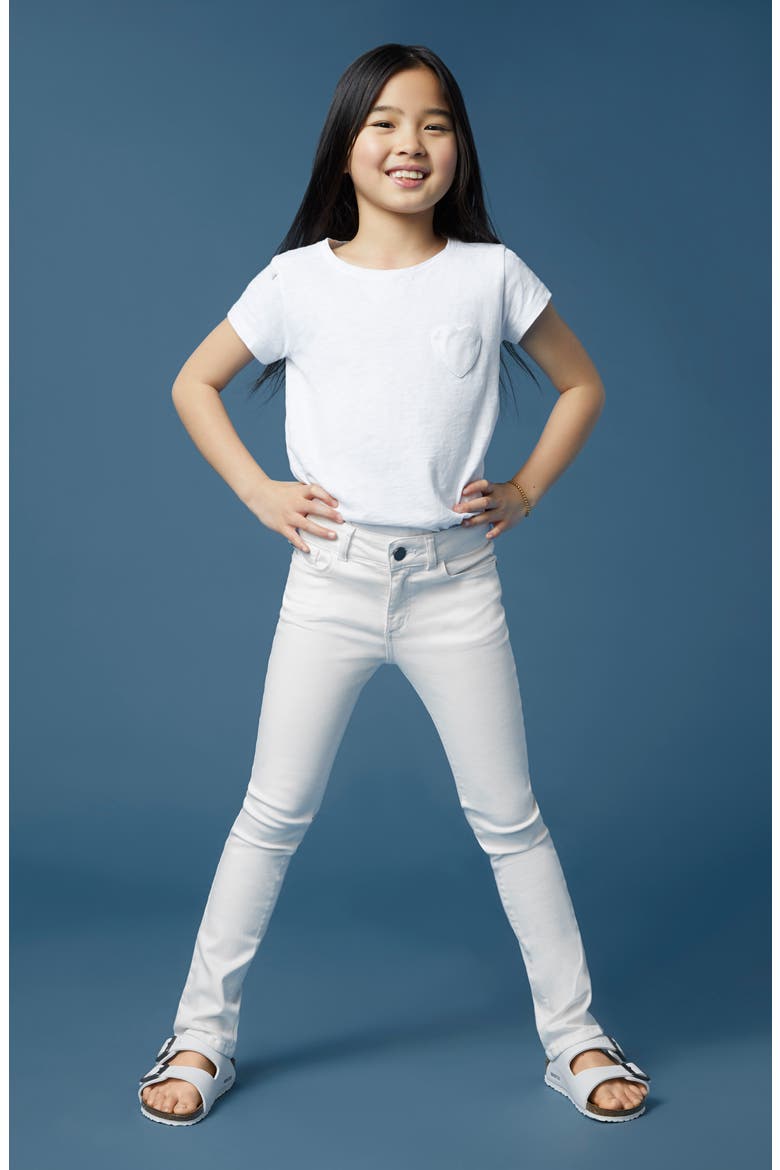 Kids' Chloe Skinny Jeans, Alternate, color, SNOW