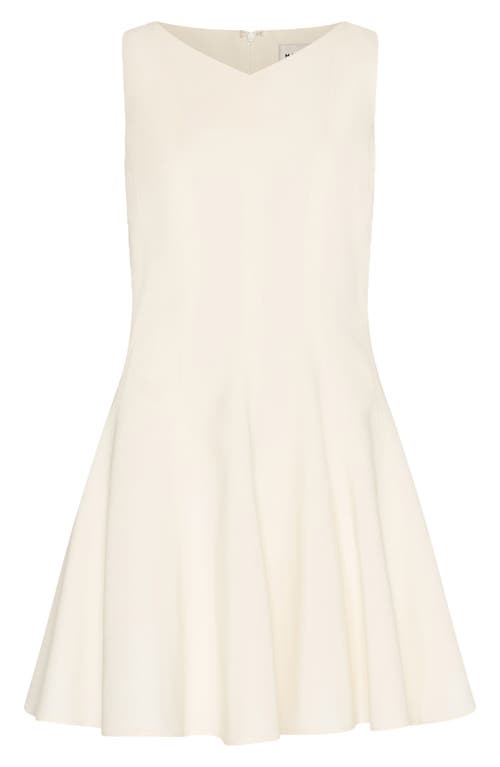 Milly Sleeveless Fit & Flare Minidress In Ecru
