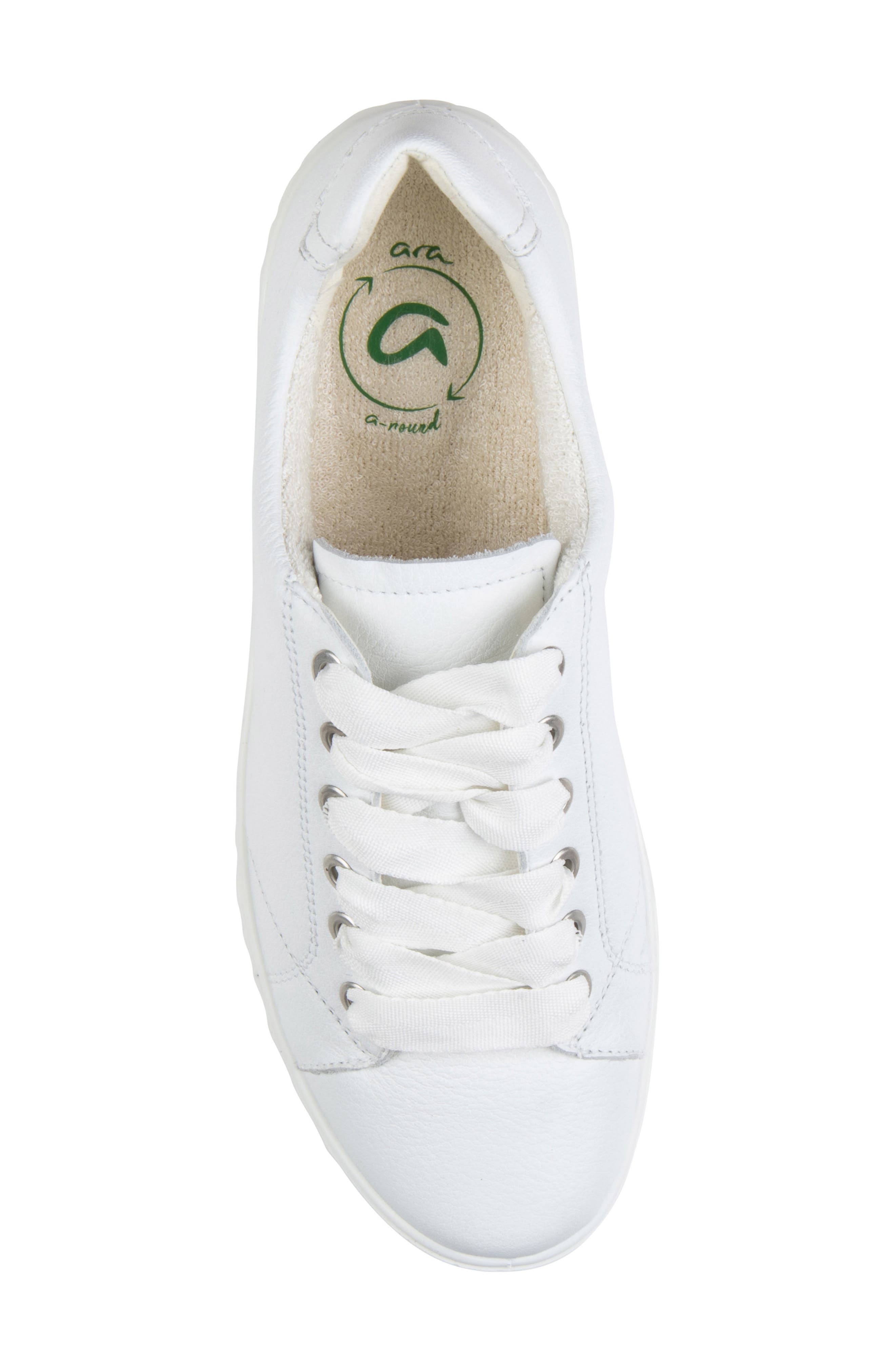 ara Alexandria Suede Sneaker, Alternate, color, White