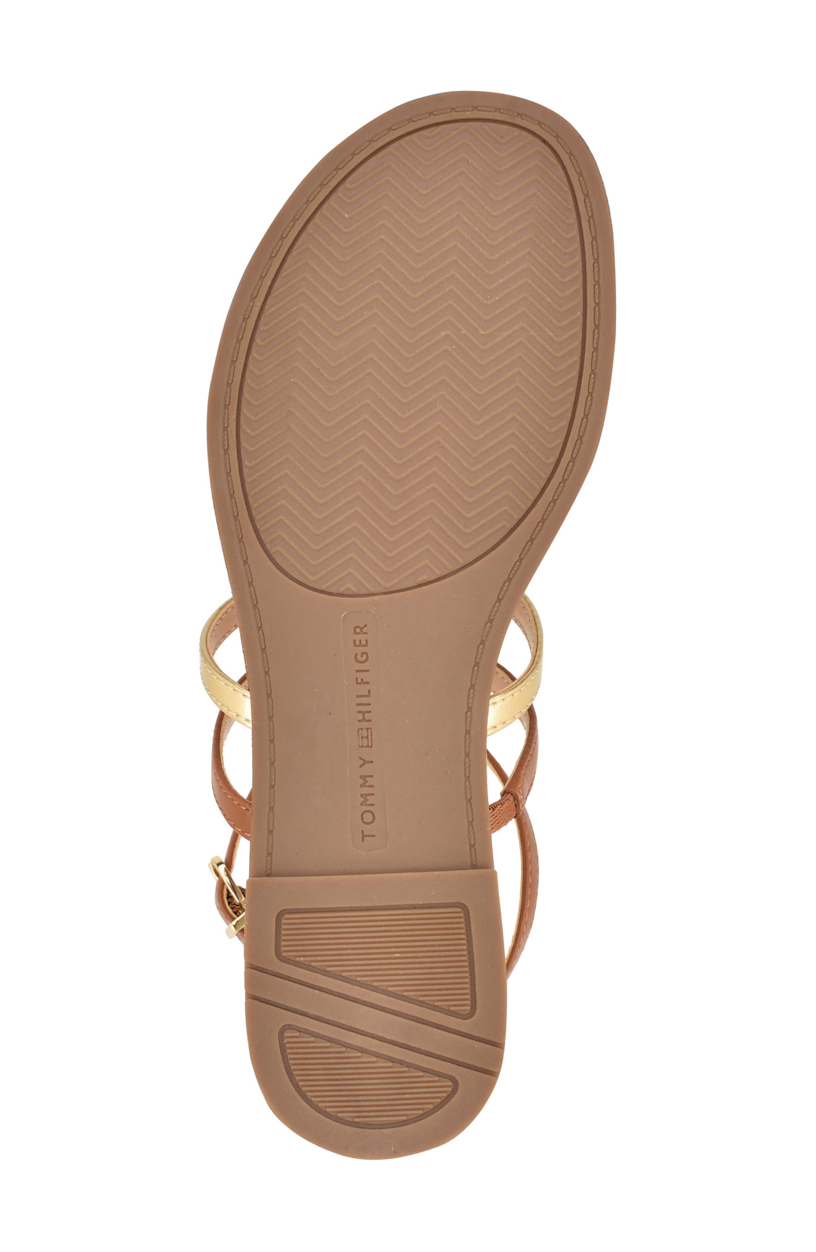 Lincoe T-Strap Sandal, Alternate, color, BRITISH TAN/CHIC CREAM/GOLD