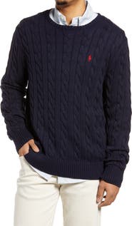 Polo Ralph Lauren Cable Knit Cotton Crewneck Sweater