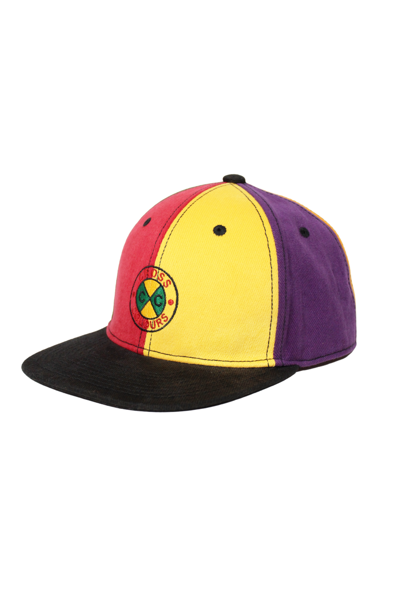 Cross Colours Circle Logo Color Block Snapback Hat, Alternate, color,