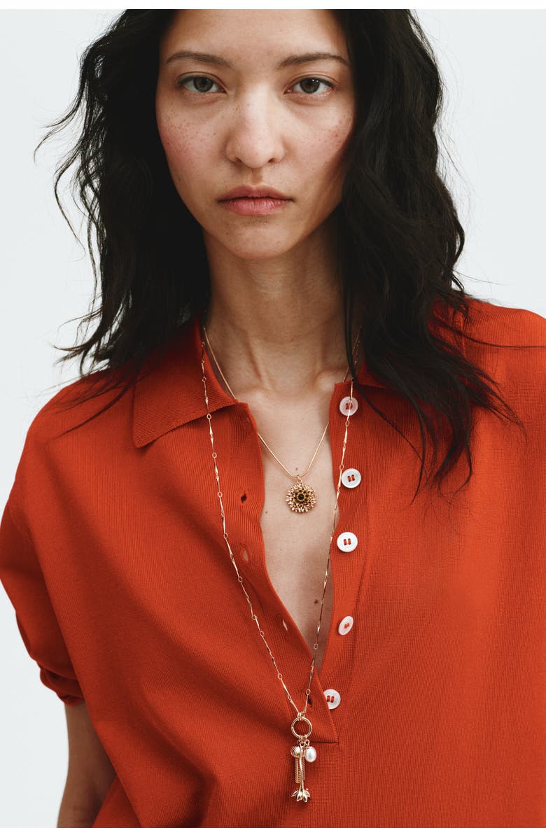 H&M Two-strand Pendant Necklace, Alternate, color, Gold-Colored