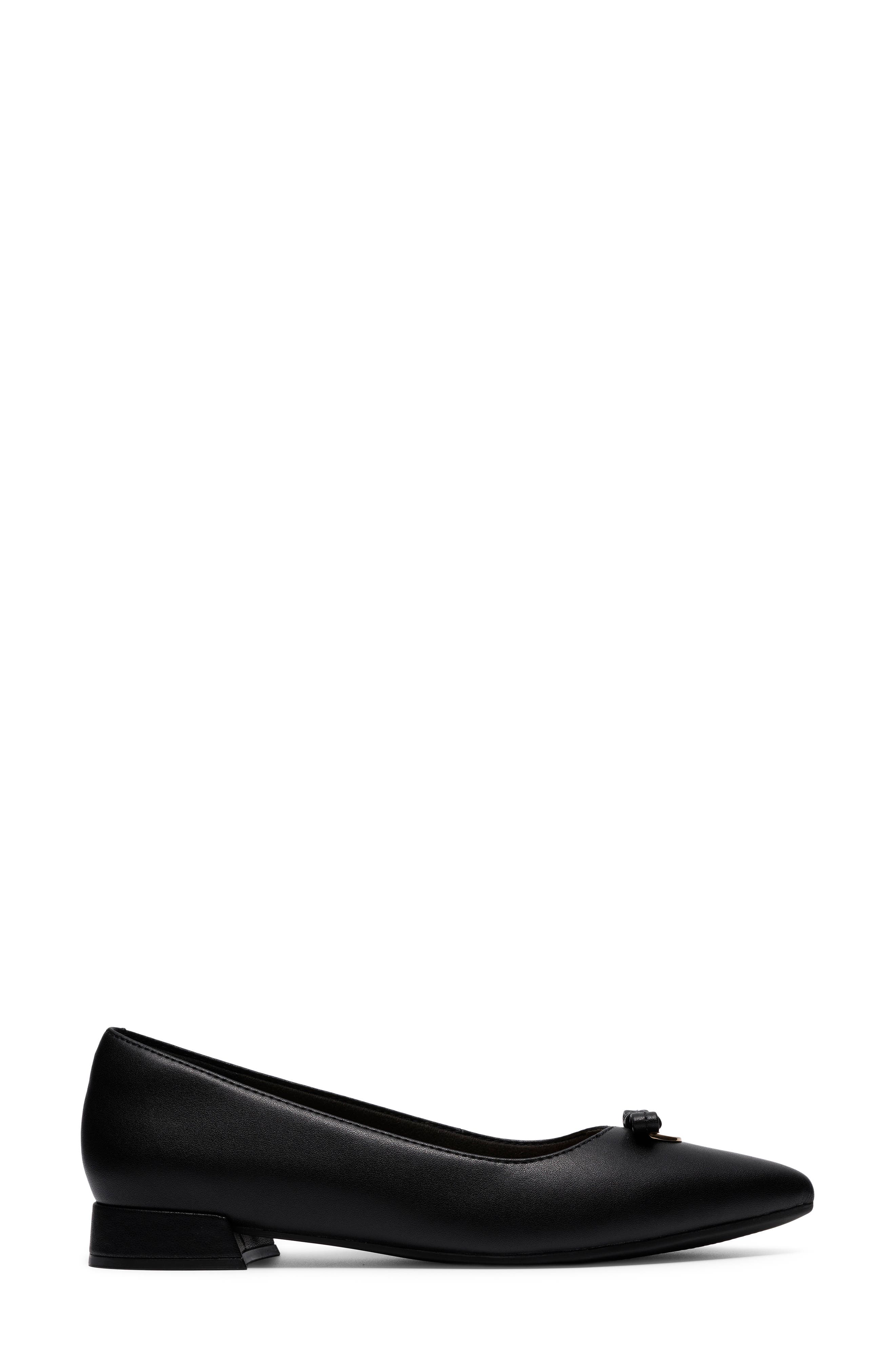 Natalyn Trim Leather Flat, Alternate, color, BLACK LEATHER