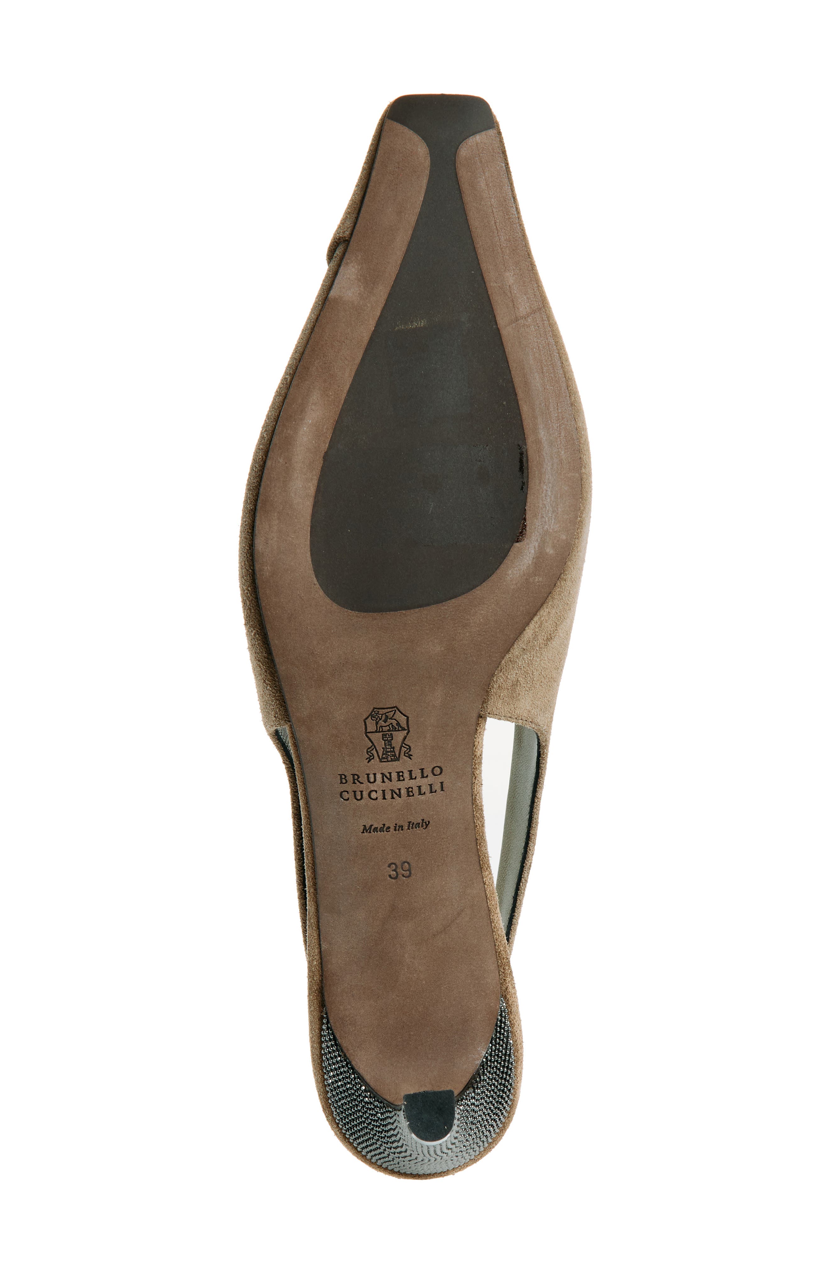 Brunello Cucinelli Wrap Slingback Pump, Alternate, color, Brown