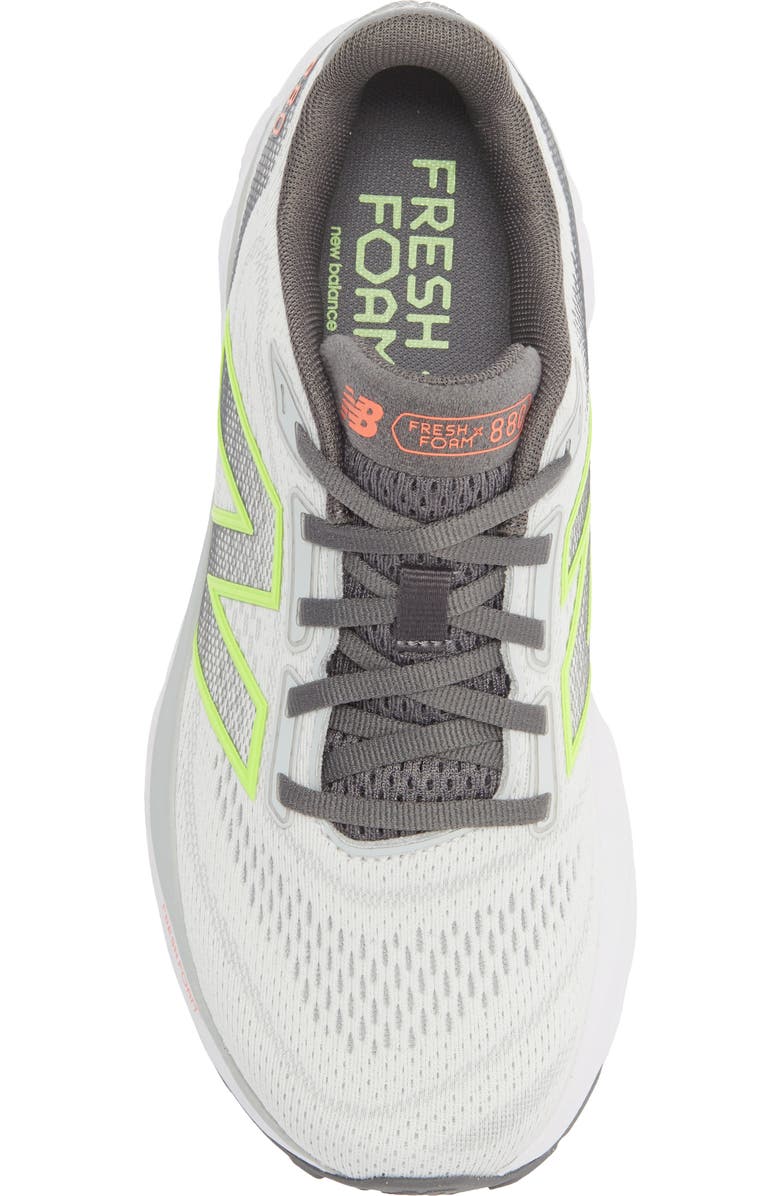 New Balance 880 v14 Fresh Foam Running Shoe, Alternate, color, Grey Matter/ Beached Lime Glow