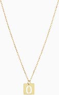 Oradina 14K Gold Initial Tile Petite Necklace