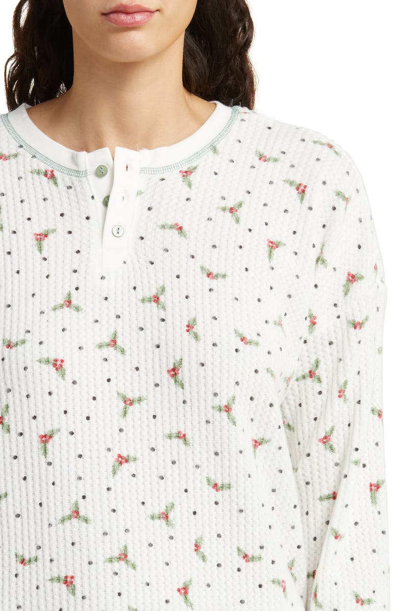 PJ Salvage Brushed Thermal Pajamas, Alternate, color, 