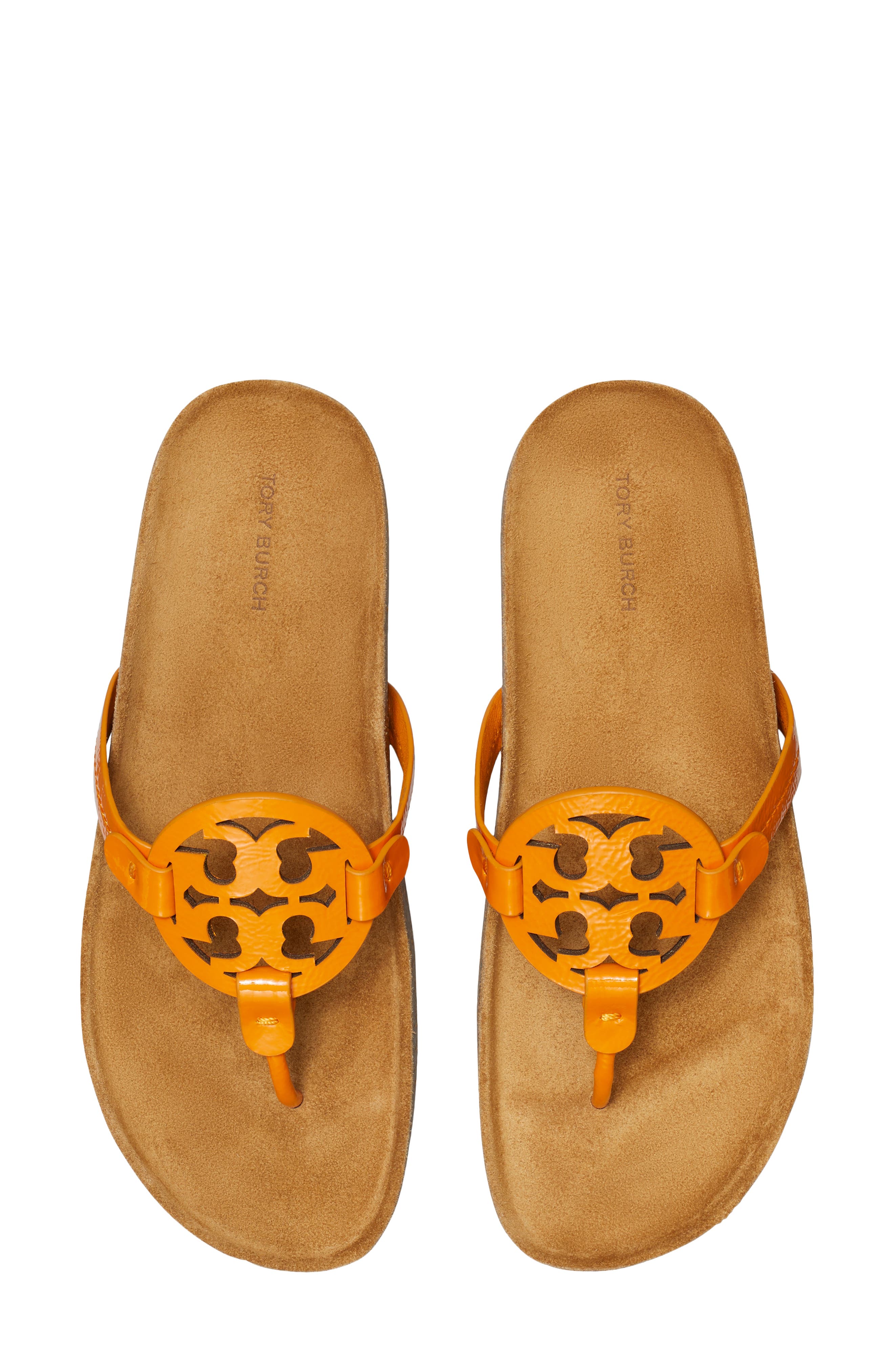 Miller Cloud Thong Sandal, Alternate, color, ORANGE CITRINE / NATURAL