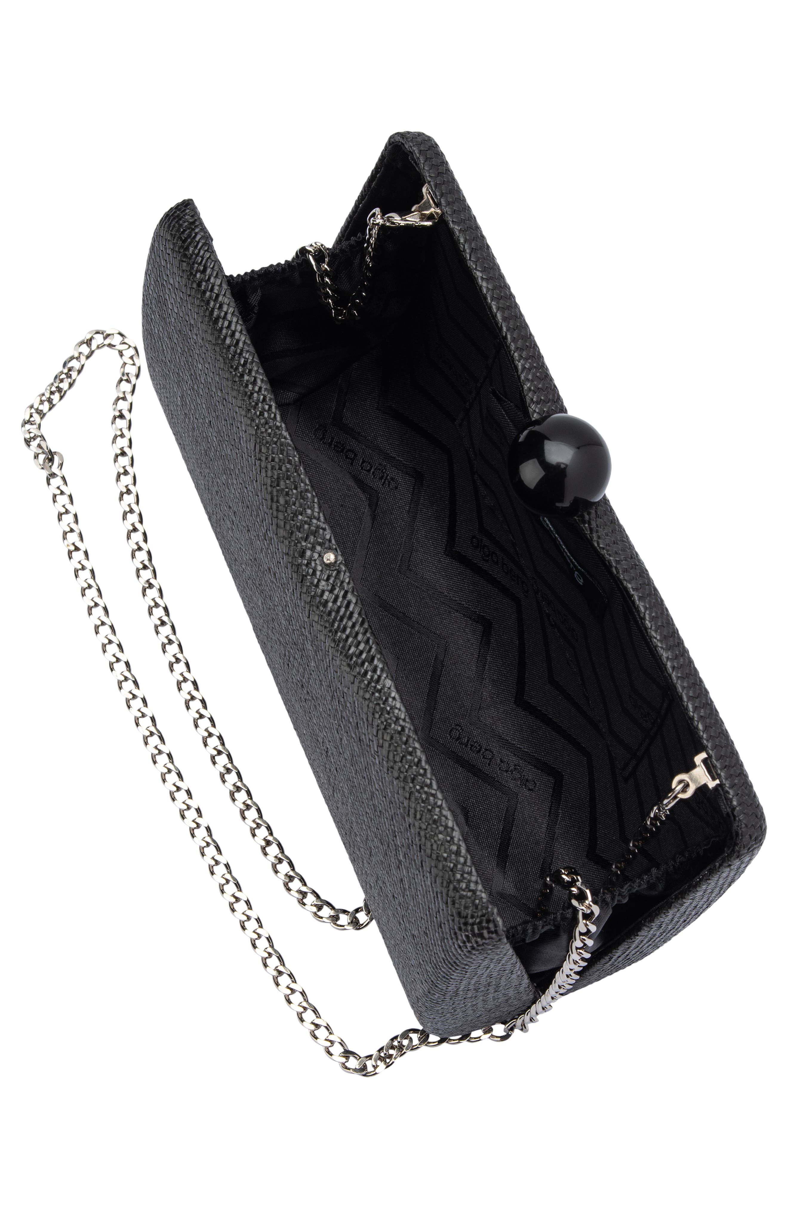 Olga Berg Cece Straw Woven Box Clutch, Alternate, color, 