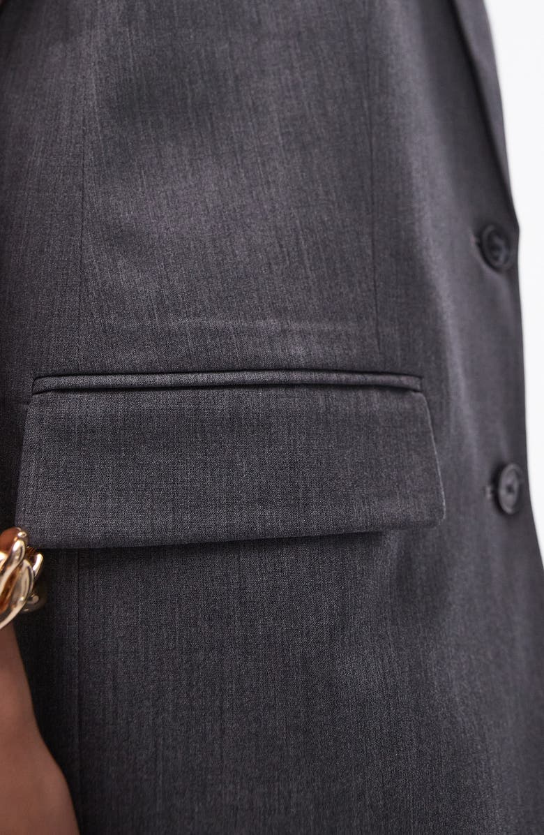 Topshop Cap Sleeve Blazer, Alternate, color,