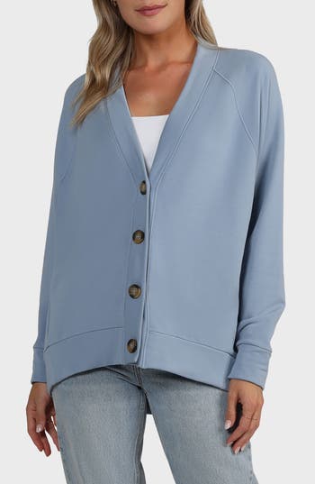 Matty M . Denny Knit Cardigan In Blue