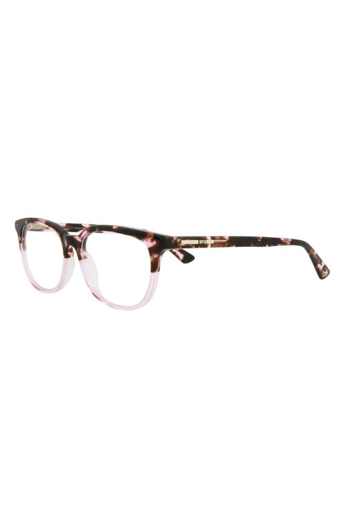 Alexander Mcqueen Mcqueen 51mm Core Square Optical Glasses In Havana Havana Transparent