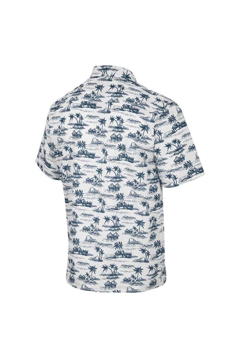 Men's Colosseum White Georgetown Hoyas Spontaneous is Romantic Camp Button-Up Shirt, Alternate, color, White