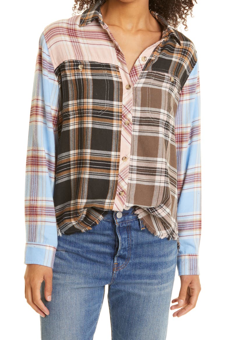 Brando Mix Plaid Flannel Shirt, Main, color, CHELSEA PLAID
