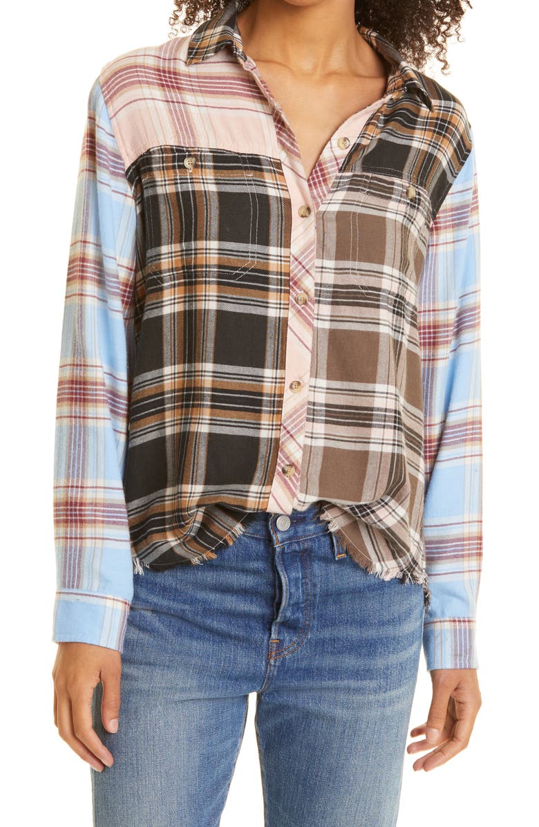 Rails Brando Mix Plaid Flannel Shirt, Main, color, 