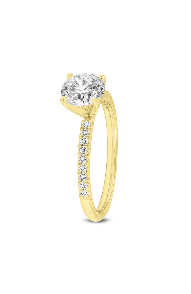 LuvMyJewelry Isabella 14K Yellow Gold Round Shape Lab Grown Diamond Engagement Ring - 1.2 Ct, Alternate, color, 14K Yellow Gold