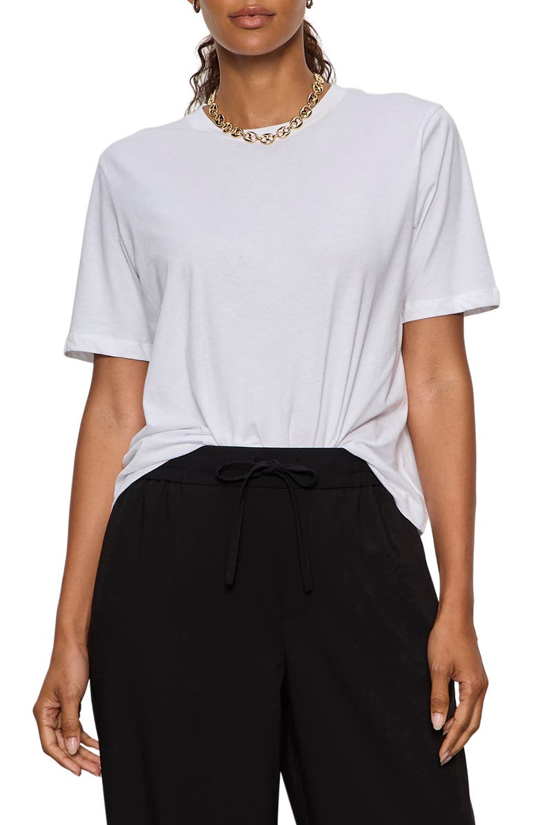 Sanctuary Tuck It Under Cotton T-Shirt, Main, color, White