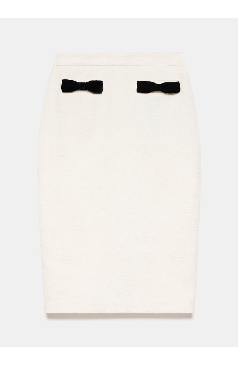 MINT VELVET Boucle Bow Midi Skirt, Alternate, color, Cream