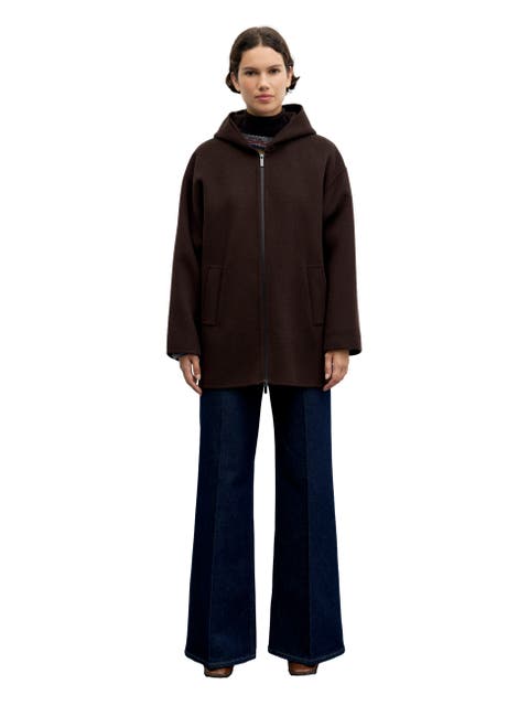 Alva Double-faced Wool Hooded Coat
