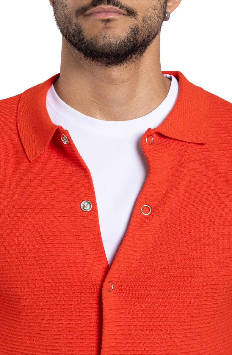 XRAY Texture Short Sleeve Snap Front Shirt, Alternate, color, Red