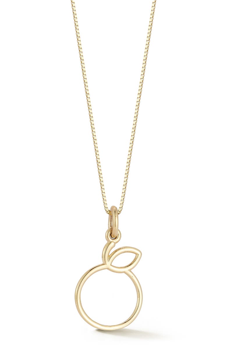 Ember Fine Jewelry 14K Gold Orange Pendant Necklace, Main, color, Gold