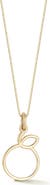 Ember Fine Jewelry 14K Gold Orange Pendant Necklace
