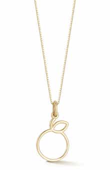 Ember Fine Jewelry 14K Gold Orange Pendant Necklace