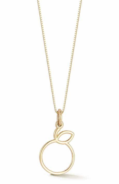 Ember Fine Jewelry 14K Gold Orange Pendant Necklace