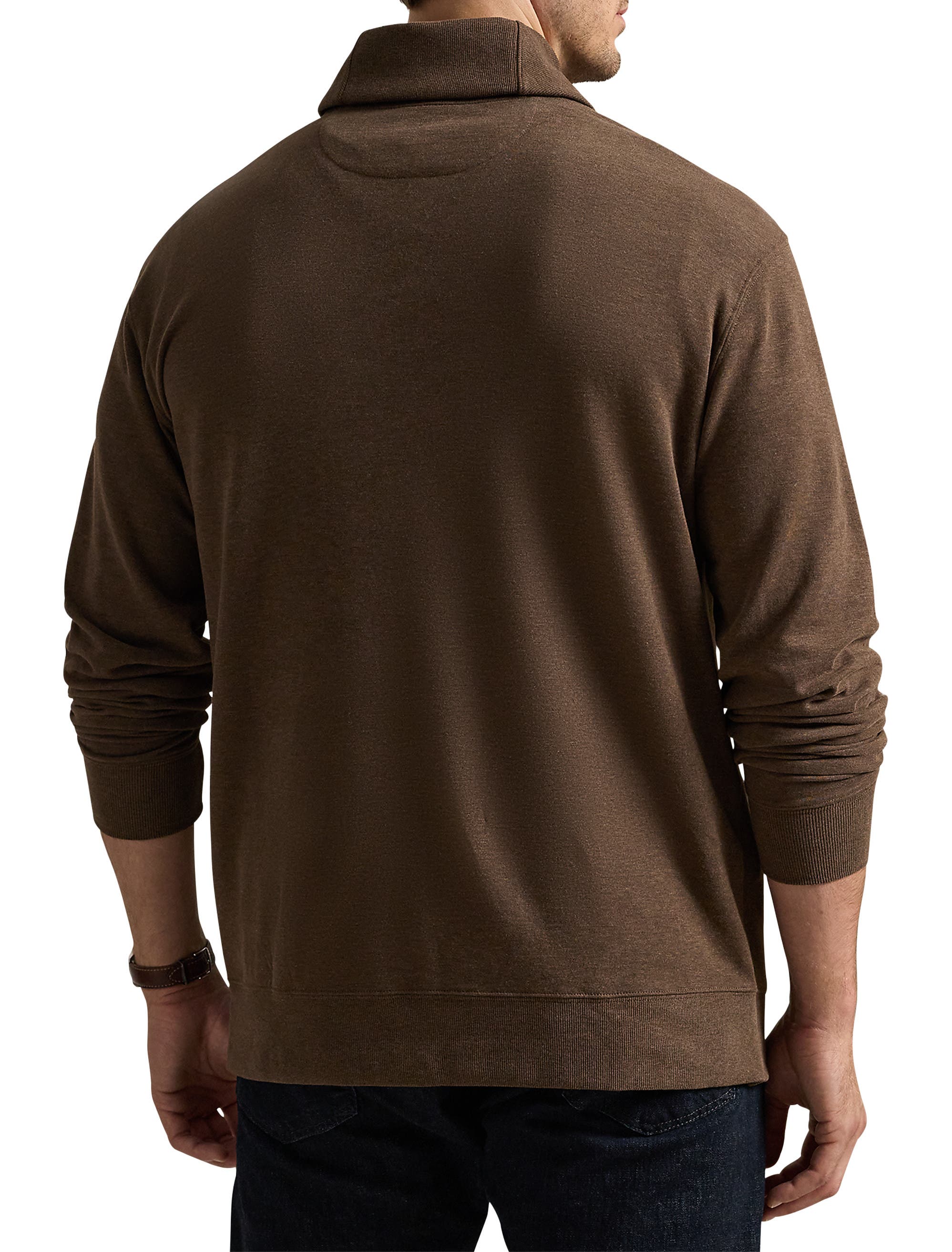 Big & Tall Luxury Jersey Shawl-Collar Pullover - image 2