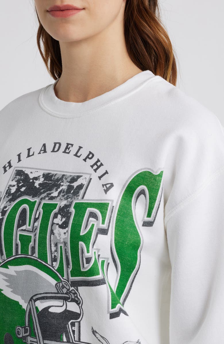 Junk Food NFL Eagles Conversion Graphic Sweatshirt, Alternate, color, White